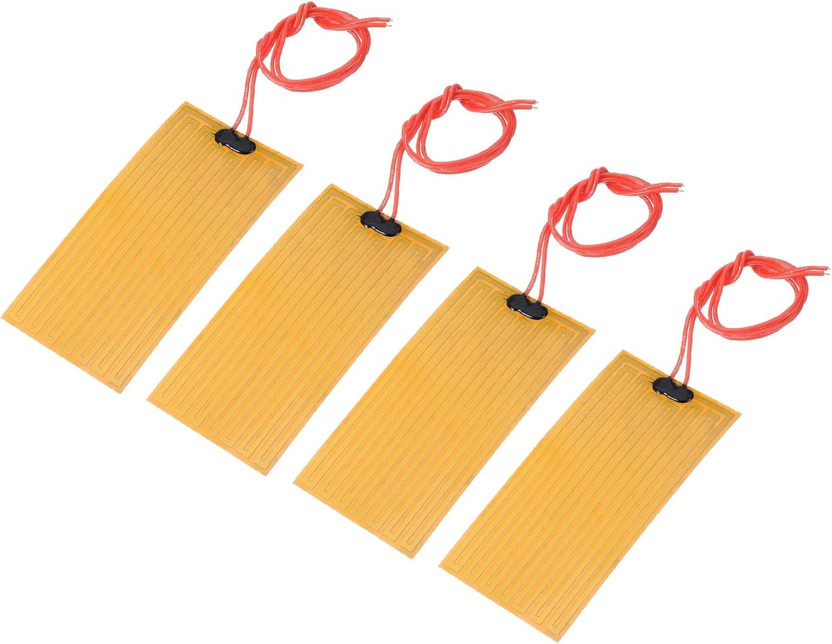 SnelShoppen - Heating Film Heating Plate 12V 14W Polyimide Verwarmingsmat Zelfklevend PI Verwarmingselement Folie 100mm x 50mm Constant Temperatuur Ve