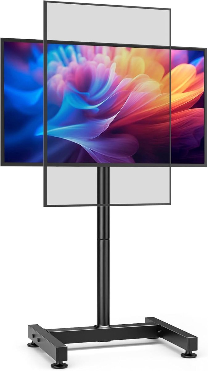 SnelShoppen - TV Monitor Vloerstandaard voor LCD & OLED van 23 tot 52 inch, VESA 200x200 mm, Maximaal 35kg, Stabiele Beugel voor Thuis & Kantoor