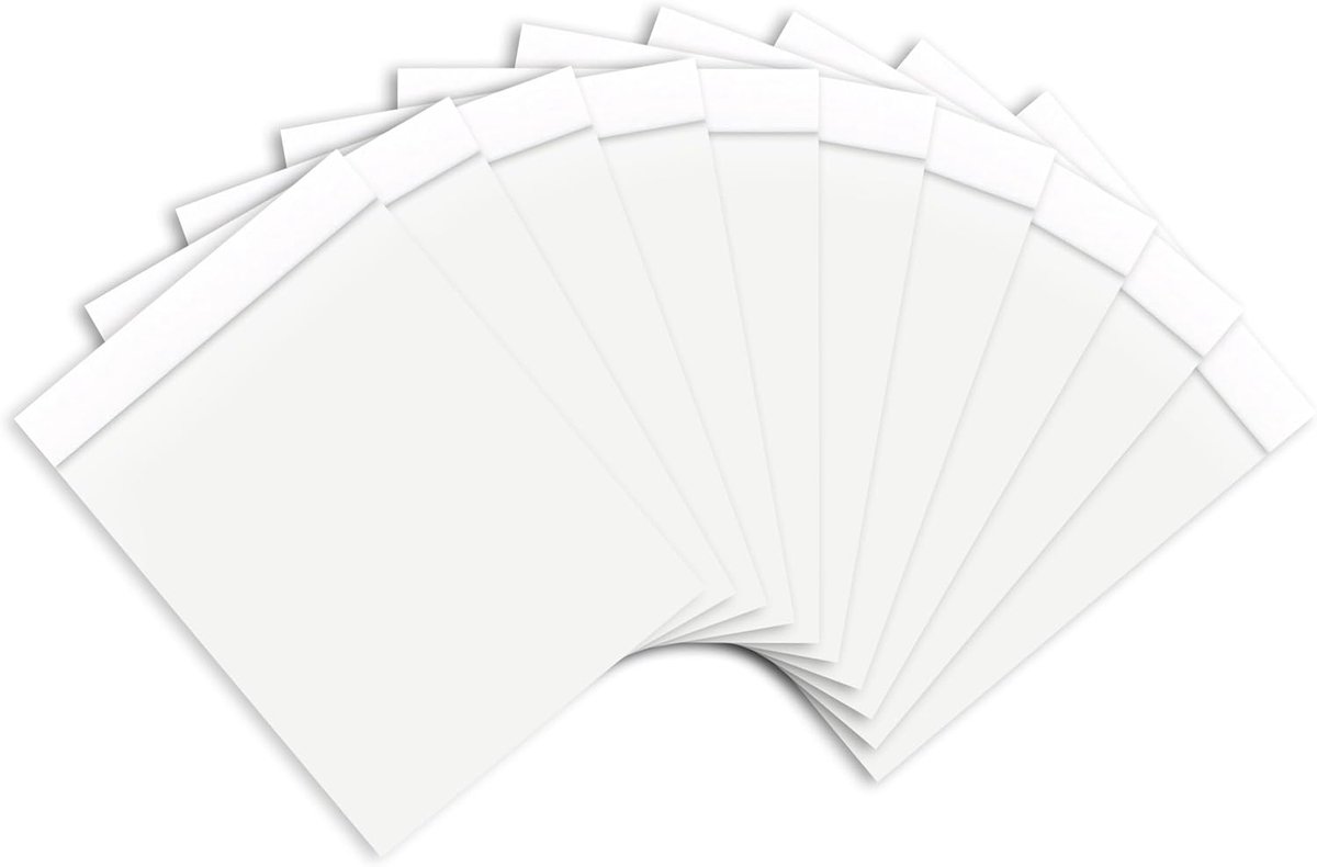 SnelShoppen - Notitieboek A7 zonder kaft 50 vellen, 10 stuks, blank papier, 60 g/m², ideaal voor schrijven, notities, school, kantoor, creatief gebrui