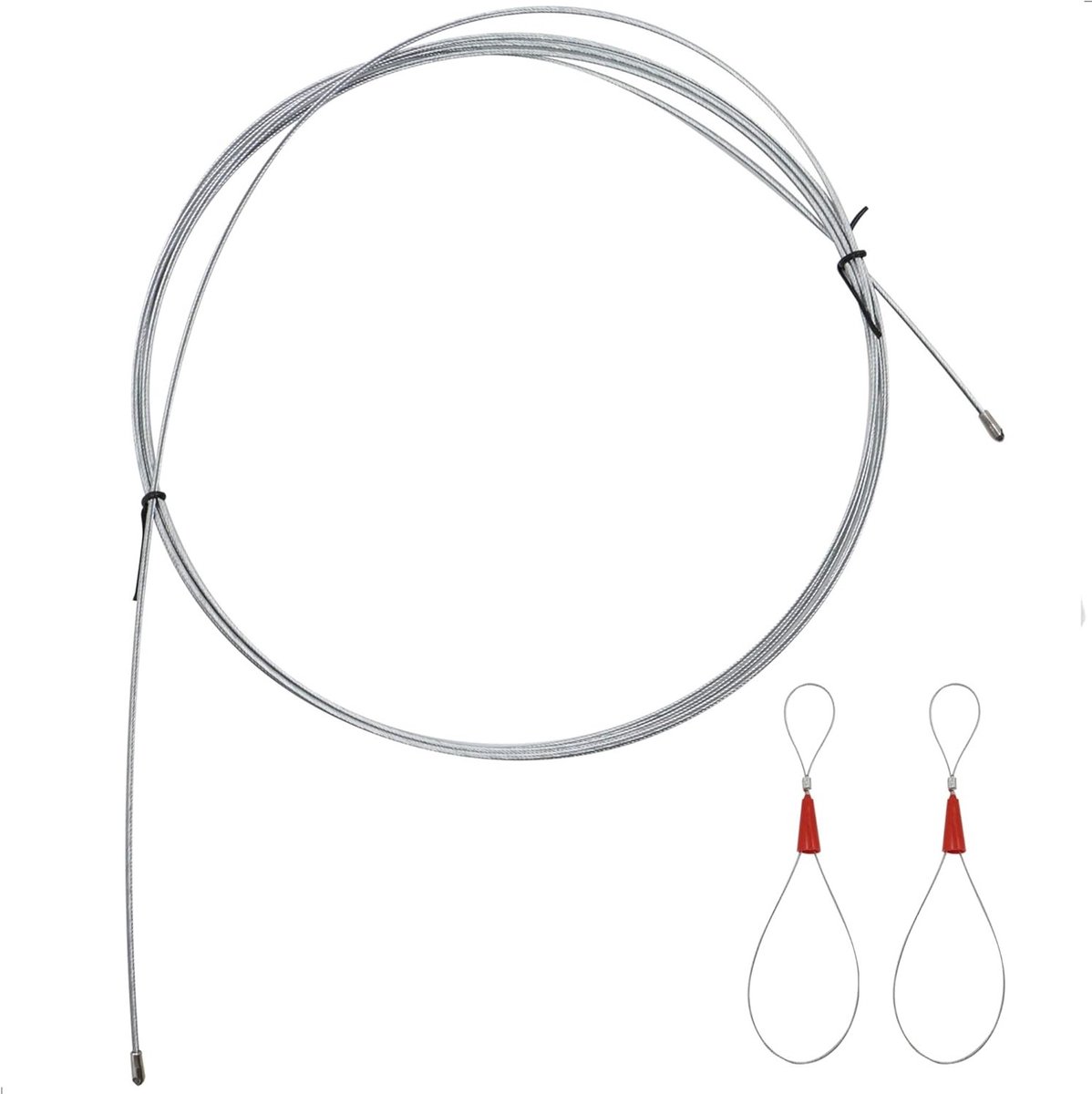Verstelbare tape voor kabelinstallatie met veergids, 3 mm diameter, 5 m lengte, ideaal voor klussen en hobbyprojecten