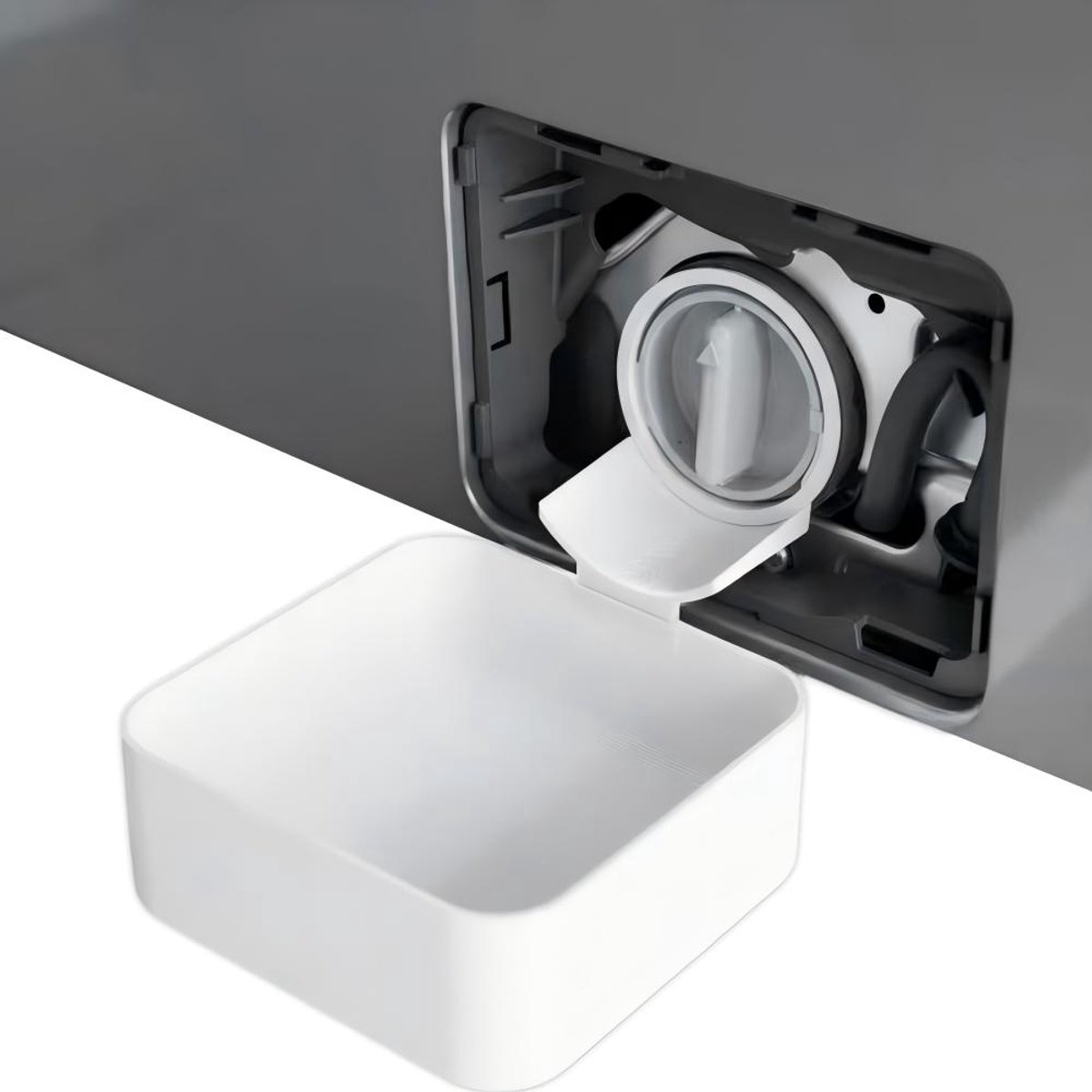 Ryoudavell - Lekbestendige wasmachinedrainagebak – Lekbak Wasmachine - asmachine Wateropvangbak – Universele wateropvangbak met geleidetrechter – Duurzame wasapparaat opvanglad – Wateropvang - Afvoer - Geschikt voor vloerbescherming binnenshuis