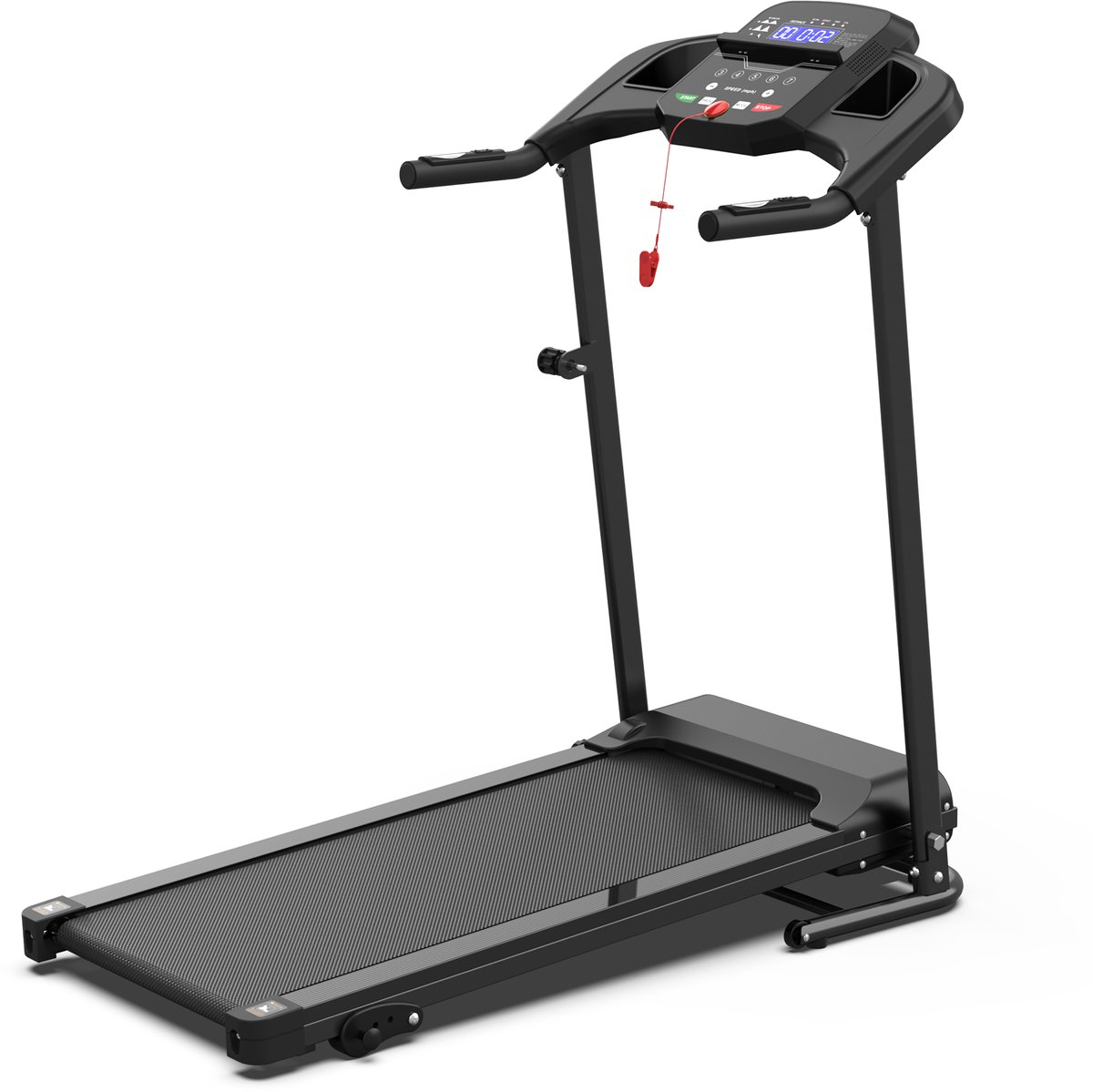 Compacte draagbare hardloopband met helling - 2,5 pk motor - Instelbare helling - 120 kg draagvermogen - Lichtgewicht en opvouwbaar - Met handgrepen