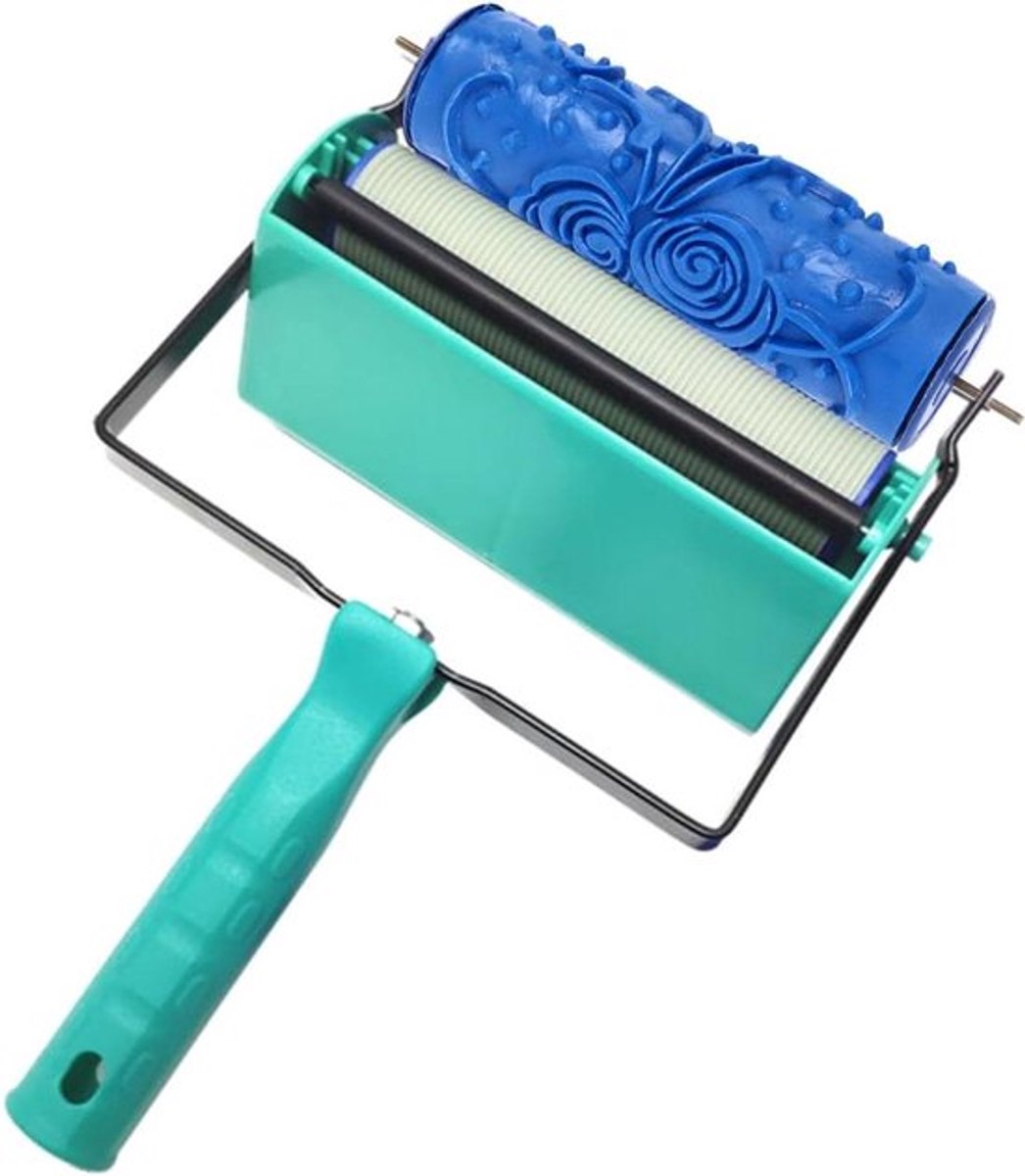 Patroonverfroller voor Muur, Meubels en Stof - Herbruikbare Kunsttextuurroller voor Patronen - Rubberen Roller met Stencil - Gemakkelijk in Gebruik.