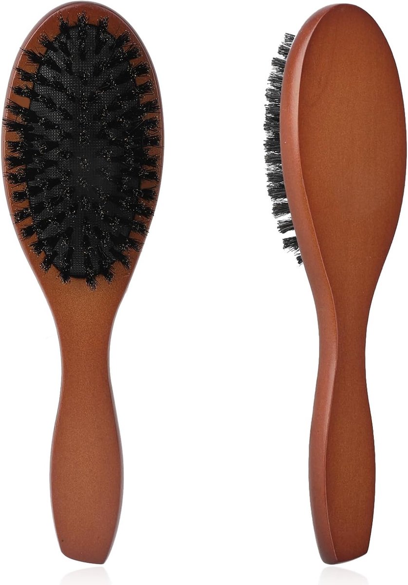 Thijox - Haarborstel met Varkenshaar voor Dun en Fijn Haar - Natuurlijke Haren, Geschikt voor Vrouwen, Mannen en Kinderen - Herstelt Glans en Textuur