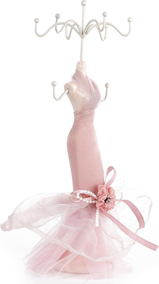 SnelShoppen - Rotatable Jewellery Stand voor Fashion Necklace, Elegant Mannequin met Hoge Hakken, Compact en Licht, Perfect voor Oorbellen, Armbanden