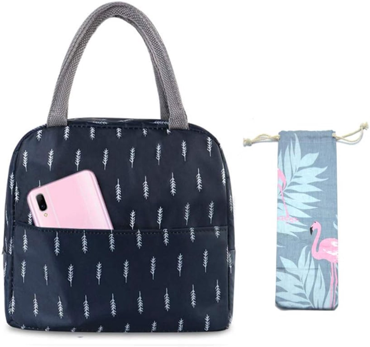 SnelShoppen - Binoster Lunch Bag - Geïsoleerde Picknicktas voor Verpakte Lunches, Unisex Koeltas voor Volwassenen en Kinderen, BPA-vrij, 22 x 14 x 21