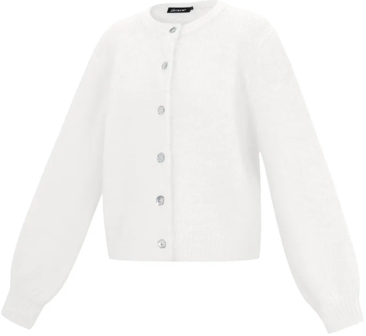 Comfortabel Gebreid Damesvest 'Gimme Cardigan' in Veelzijdige Seizoenskleuren - Gebroken Wit - Maat L/XL