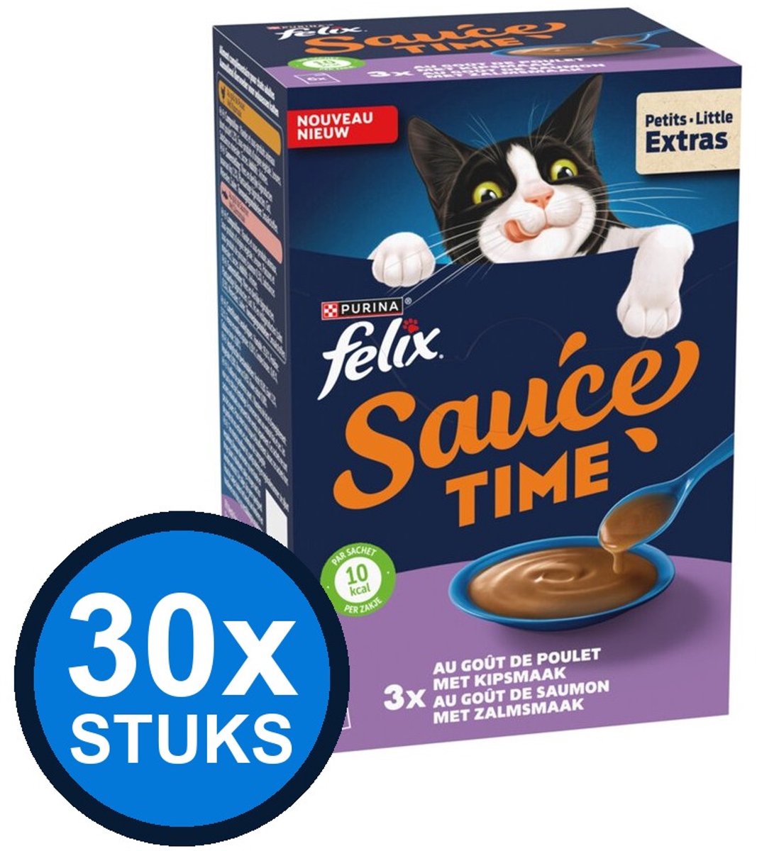 Felix Felix - Sauce Time Kip & Zalm - Kattenvoer Natvoer - 240 g