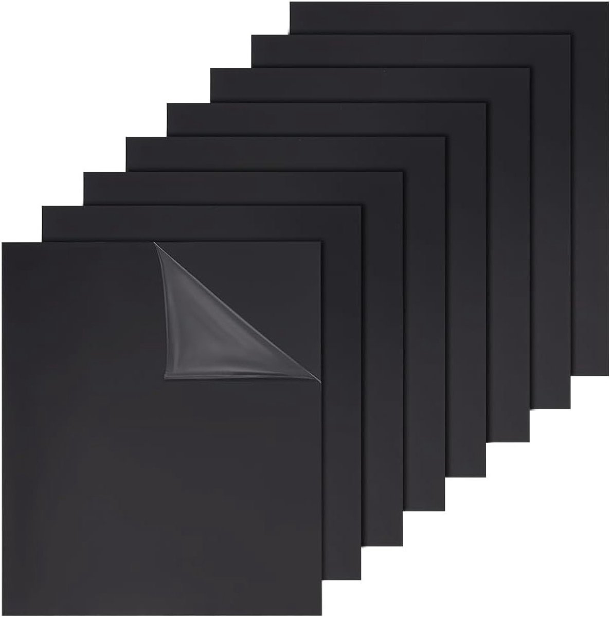 8 Stuks Zwarte ABS Kunststof Platen 200x250x0.5mm - Duurzaam Materiaal voor Architectonische Modellen en Bouwprojecten