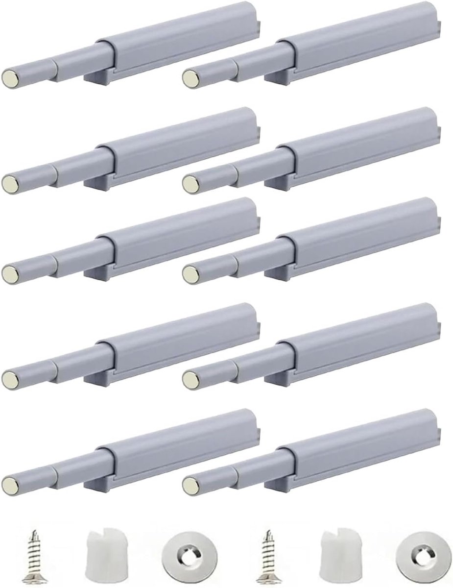 SnelShoppen - 10 Magneetsluitingen Soft-Close Dempers voor Deur, Hoogwaardig ABS, Slagvast, Corrosiebestendig, Voor Meubeltoepassingen, Handig en Duur