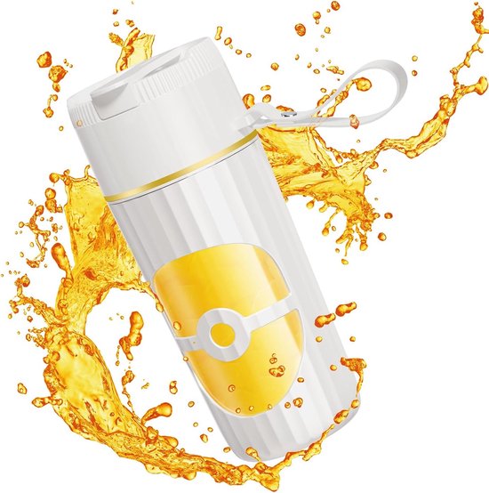 KZQ Glas USB-C draagbare blender - 450ml snoerloze smoothie- en eiwitshake maker - Perfect voor reizen gym en kantoor - Wit van kzq — afbeelding 5