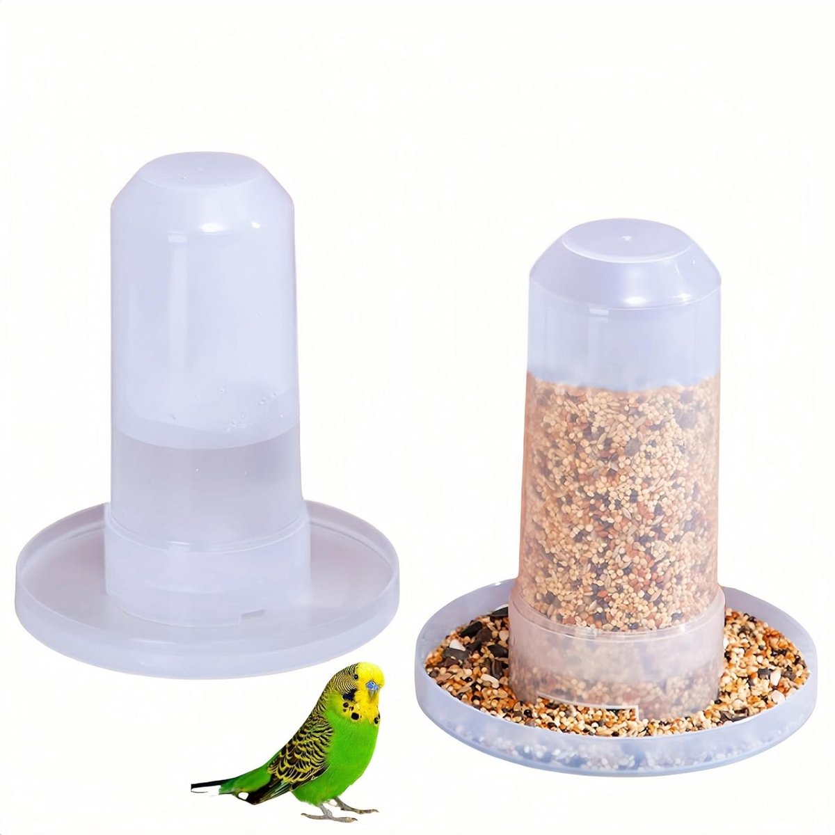 Automatische Waterdispenser voor Vogels - 350 ml Voederbak voor Papegaaien en Parkieten - Set van 2 voor Gemakkelijk Voeden en Hydratatie