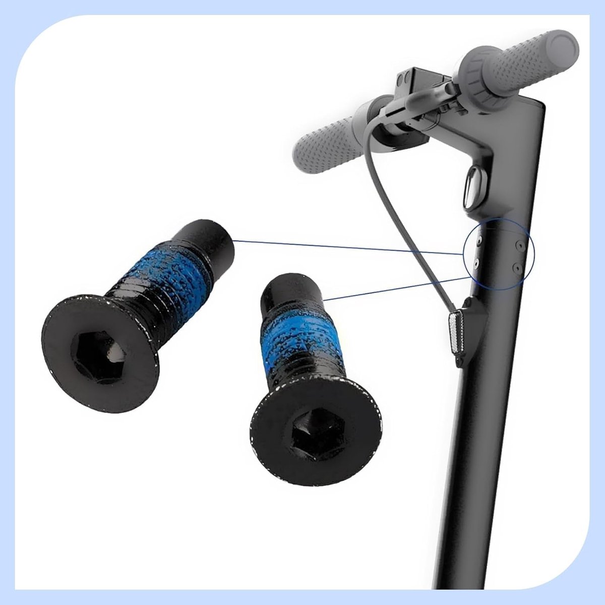 SnelShoppen - Scooter Voorhoofd Schroeven Accessoires voor Elektrische Scooter - Vervangingsschroeven voor M365 Pro2 1S Mi3 - 6 Stuks + Schroevendraai