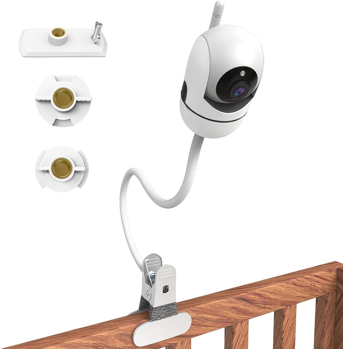 SnelShoppen - Babytelefoonhouder voor babyfoon camera, compatible met Hello Baby modellen HB6550, HB65, HB6560, HB6340, HB6339, 1/4 inch gat babymonit