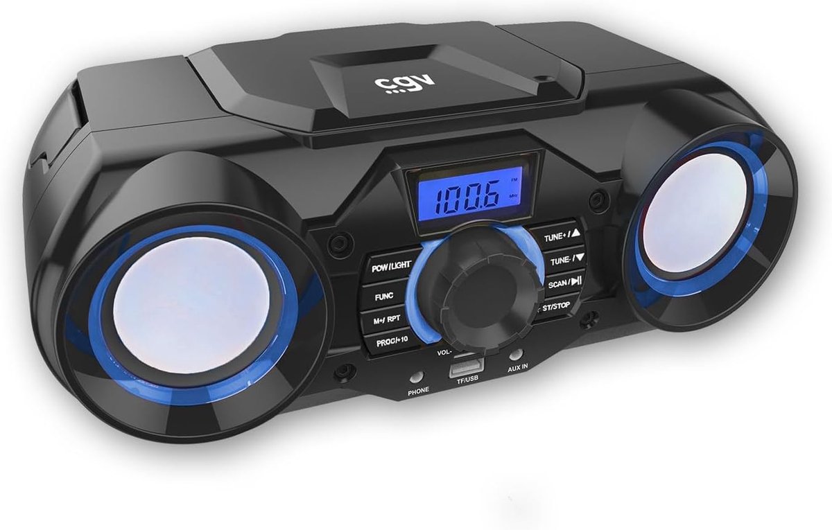 Draagbare CD-speler met Bluetooth, FM-radio en USB-ingang