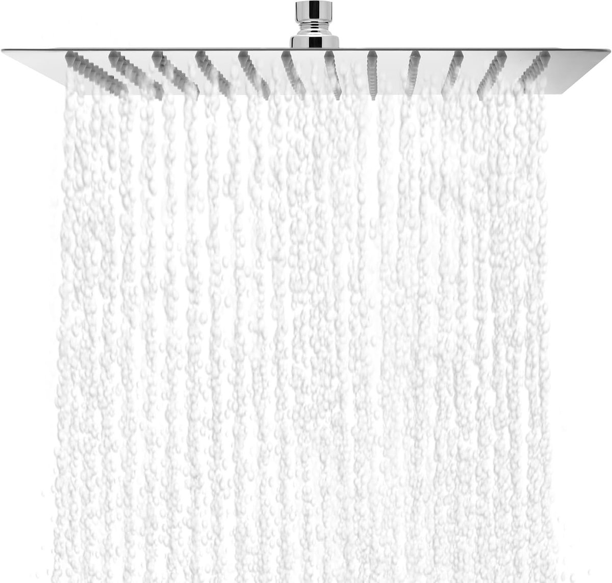 SnelShoppen - Ronde RVS Regen Douchekop 30 x 30 cm, Hoogdruk Douchesysteem, Limescale Weerstand, Luxe Douche-ervaring, Ideaal voor Badkamer