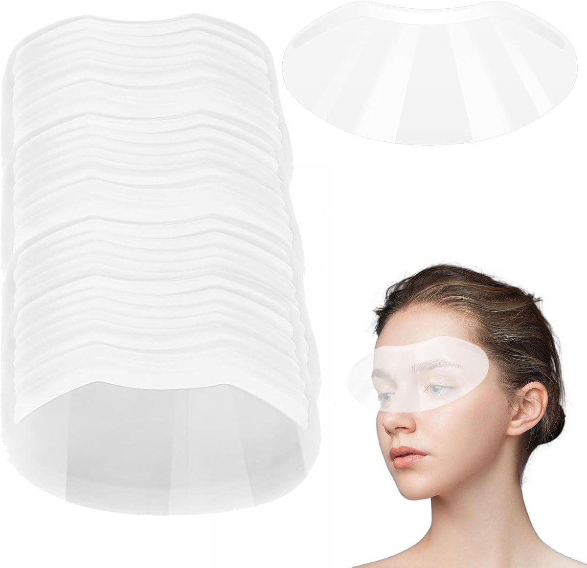 SnelShoppen - 50 Stuks Oogbescherming na Make-up, Transparante Zachte Visoir voor Haarwassen, Doucherituelen en Gezichtsverzorging