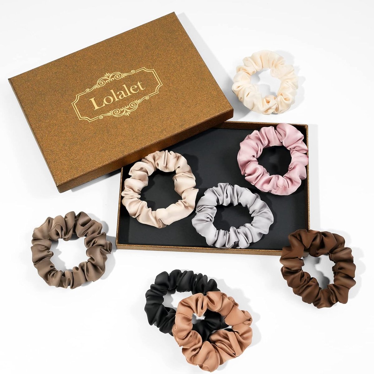 SnelShoppen - Satin Scrunchies voor Vrouwen, Zachte Haarbanden, Schattige Ponytail Houder, Elastische Haaraccessoires voor Meisjes, Geschikt voor Dikk