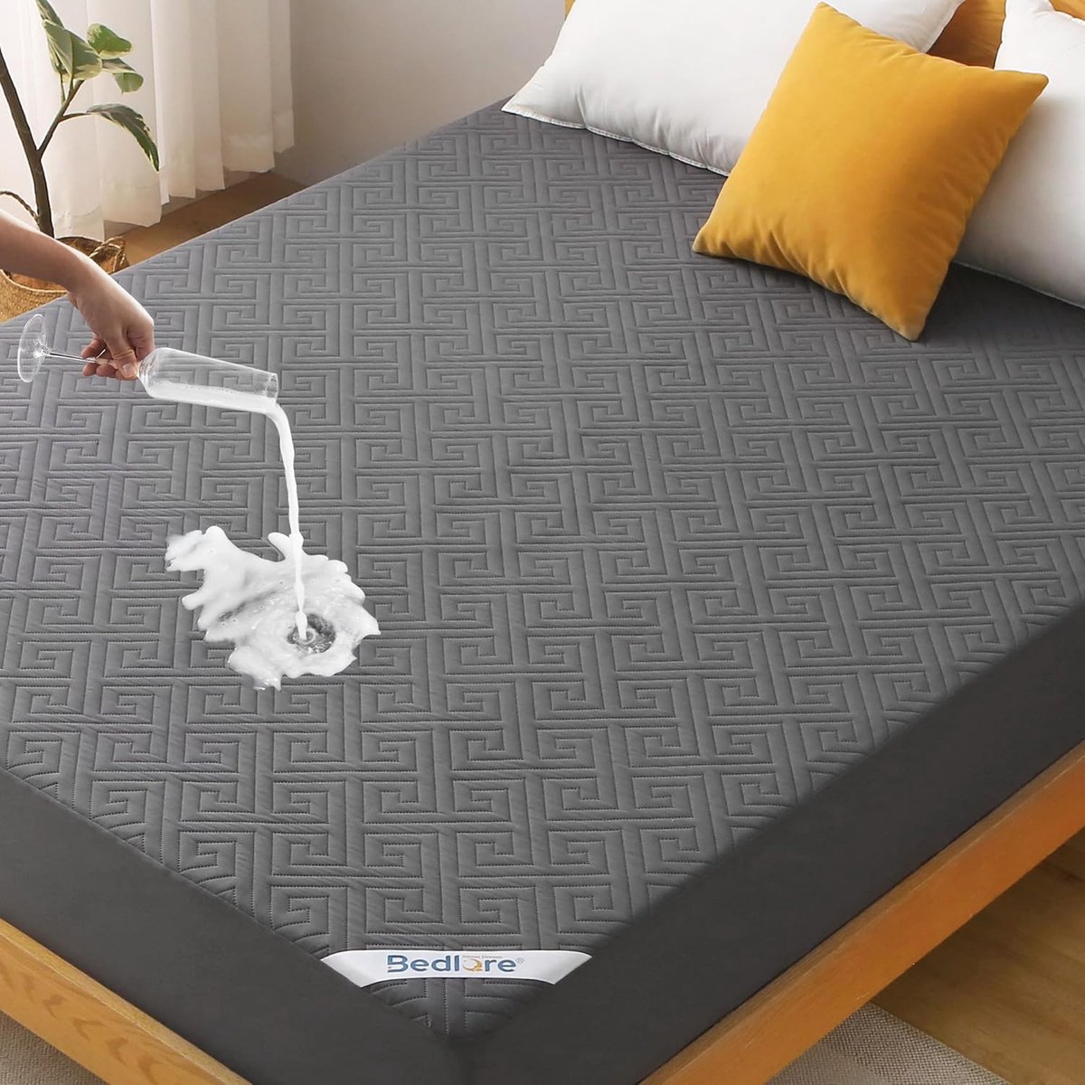 SnelShoppen - Waterproof Matrasbeschermer 160 x 200 cm - Ademend, Zacht & Oeko-Tex Gecertificeerd - Ideaal voor Kinderen, Huisdieren & Dagelijks Gebru