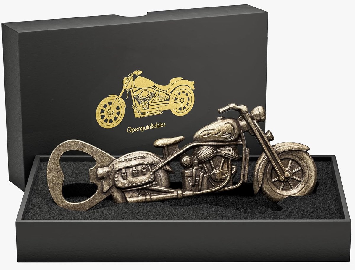 SnelShoppen - Vintage Motorfiets Bieropener voor Mannen - Unieke Cadeaus voor Vader, Grootvader, Vriend - Perfect voor Motorliefhebbers en Bierliefheb