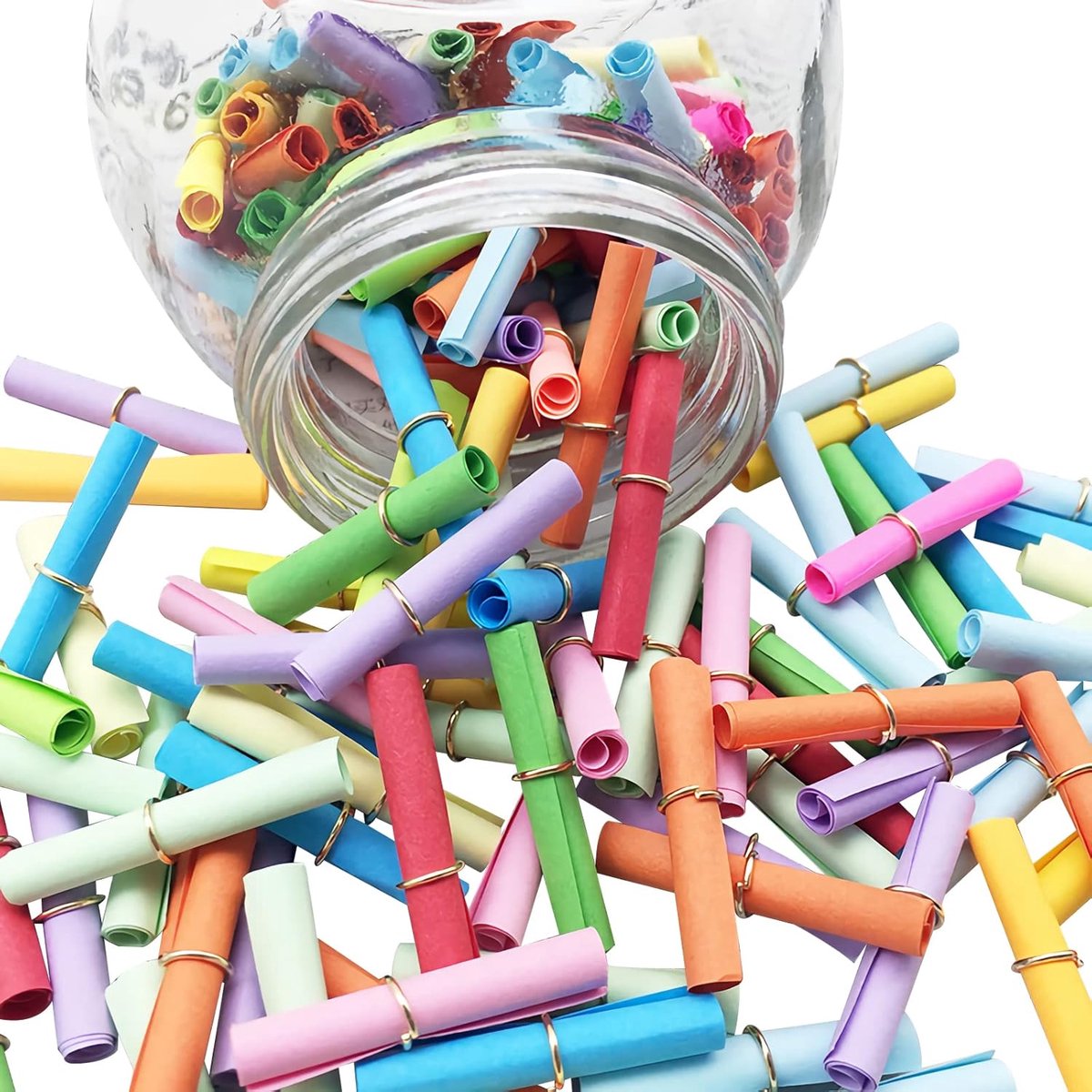 SnelShoppen - 200 Stukjes Kleurrijke Notities voor Kinderen - Verjaardag, Adventskalender, Hoogwaardige Papieren Schrijfpapier, Random Kleuren, Creati
