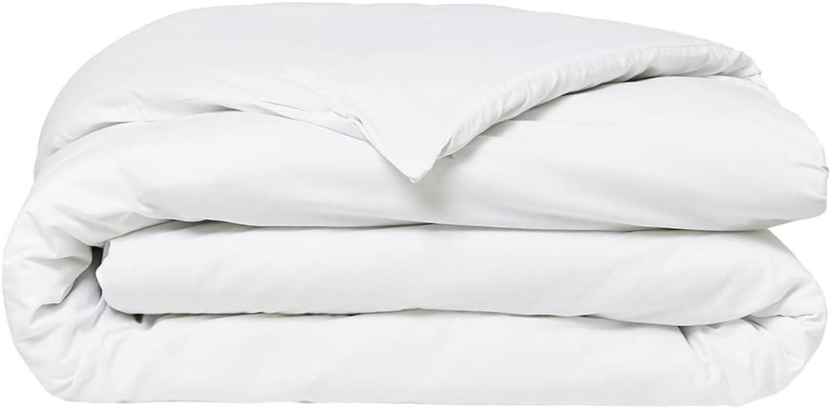 SnelShoppen - Duvet Cover 140 x 200 cm voor éénpersoonsbed, Katoen, Chalk, Makkelijk Onderhoud, Perfect voor Thuis en Logies