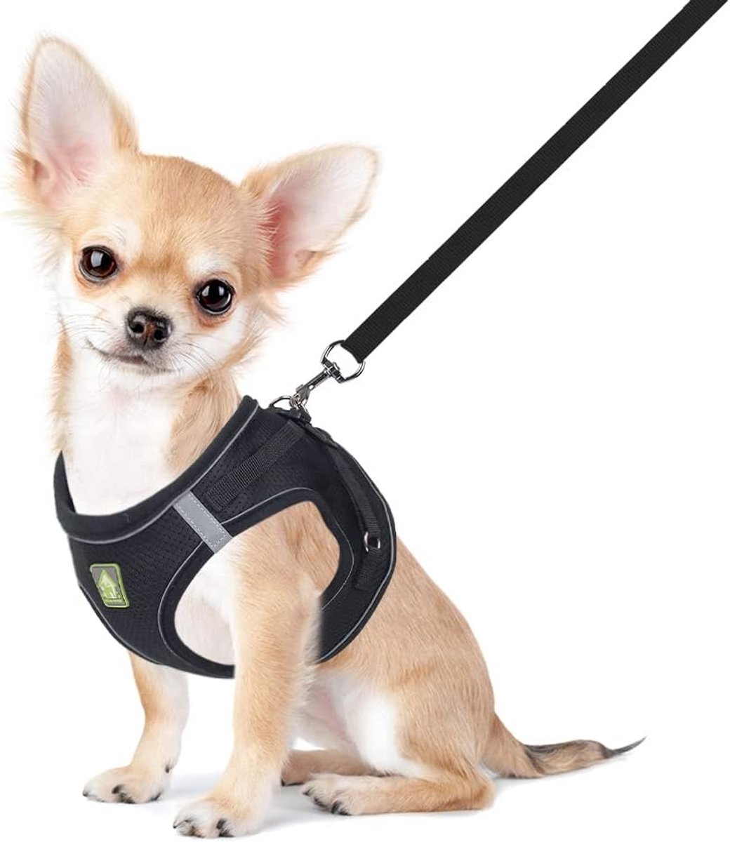 SnelShoppen - Kattenharnas met Leash, Zacht Mesh Harnas voor Kleine en Middelgrote Honden, Verstelbaar Anti-ontsnap Reflecterend en Ademend Harnas voo