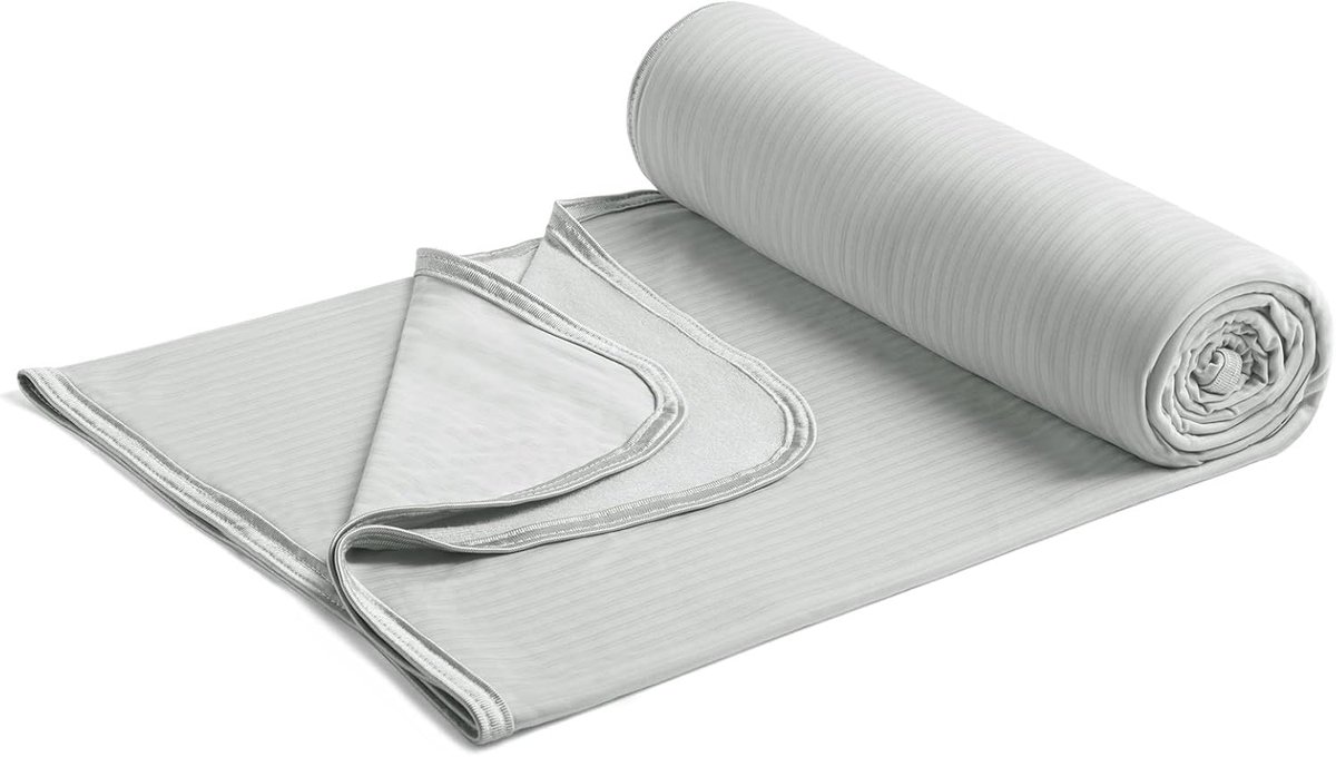 SnelShoppen - Koelende Dekbed Set 220x200 cm - Zomer Dekbed voor Tweepersoonsbed - Anti-statisch en Ademend - Grijs
