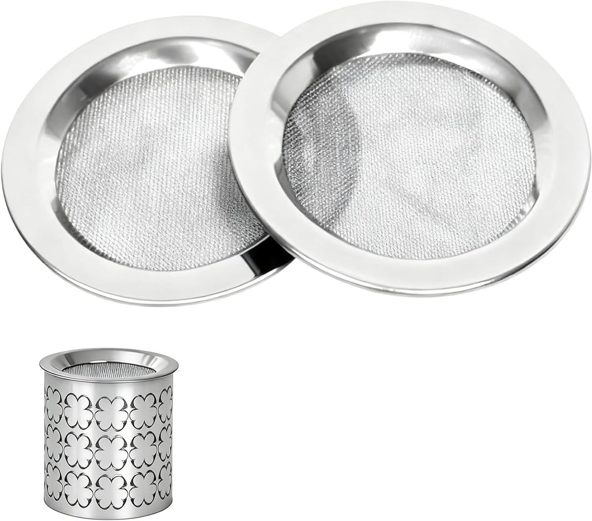 Set van 2 roestvrijstalen rookvaten filters, 10 cm diameter, ideaal voor aromalampen en wierookgebruik, duurzaam en eenvoudig te reinigen