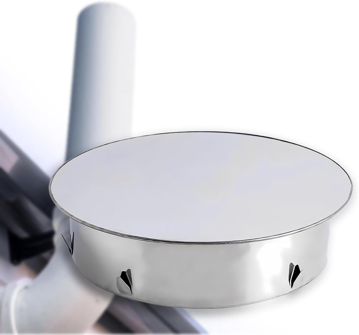 SnelShoppen - Ronde Stove Hole Cover 100mm RVS Schoorsteenafdekking voor Stookpijpen - Duurzaam en Veilig - Perfect voor Huishoudens en Open Haarden