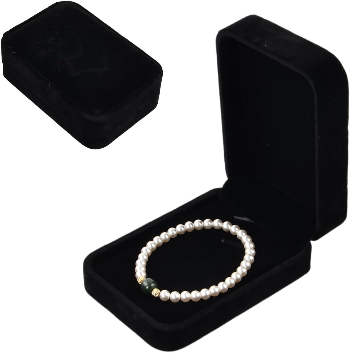 SnelShoppen - Luxe Sieraden Doos voor Armbanden en Kettingen 7x10x4 cm, Donkerblauwe Velvet Organiser voor Pendants, Perfect voor Verjaardag, Moederda