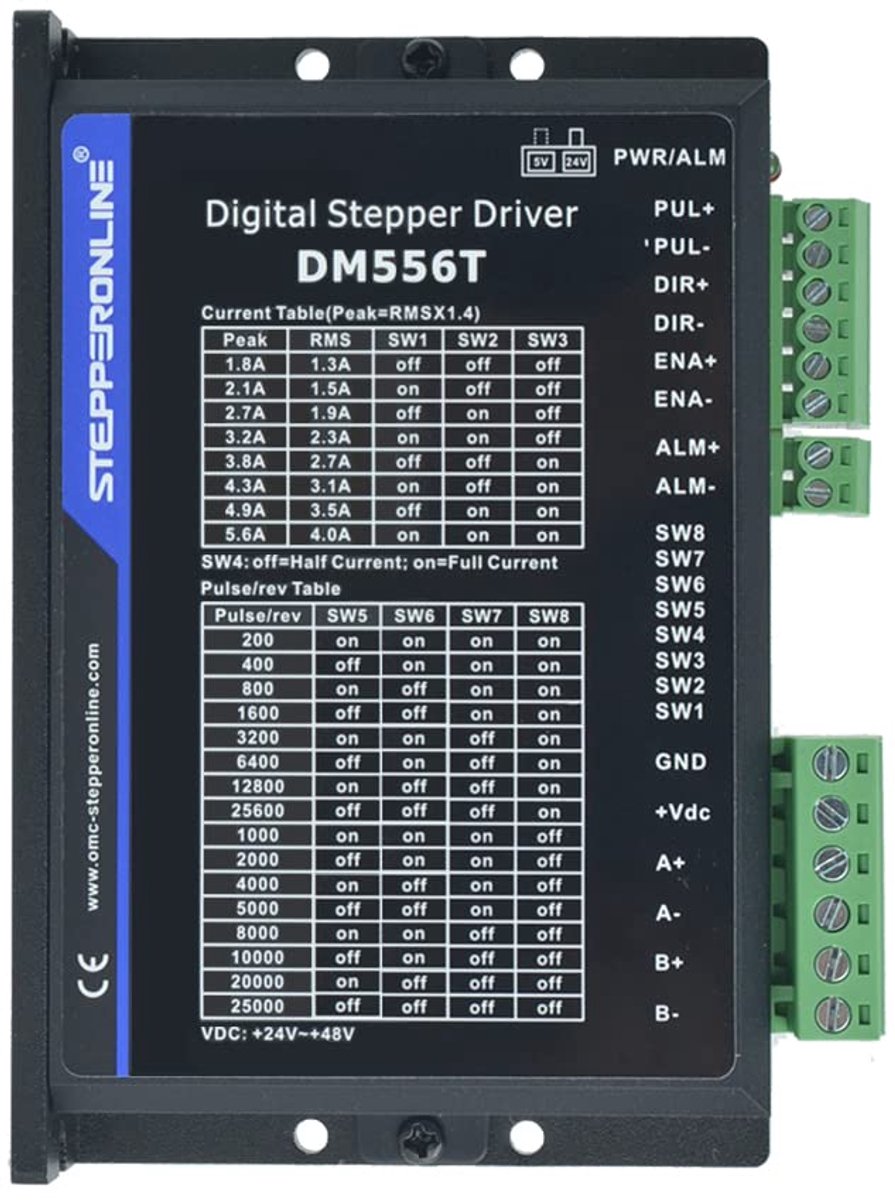 SnelShoppen - DM556T Stepper Motor Driver 1.8-5.6A 20-50VDC voor Nema 23, 24 Stappenmotor CNC - Hoogwaardige Stappenmotorbesturing