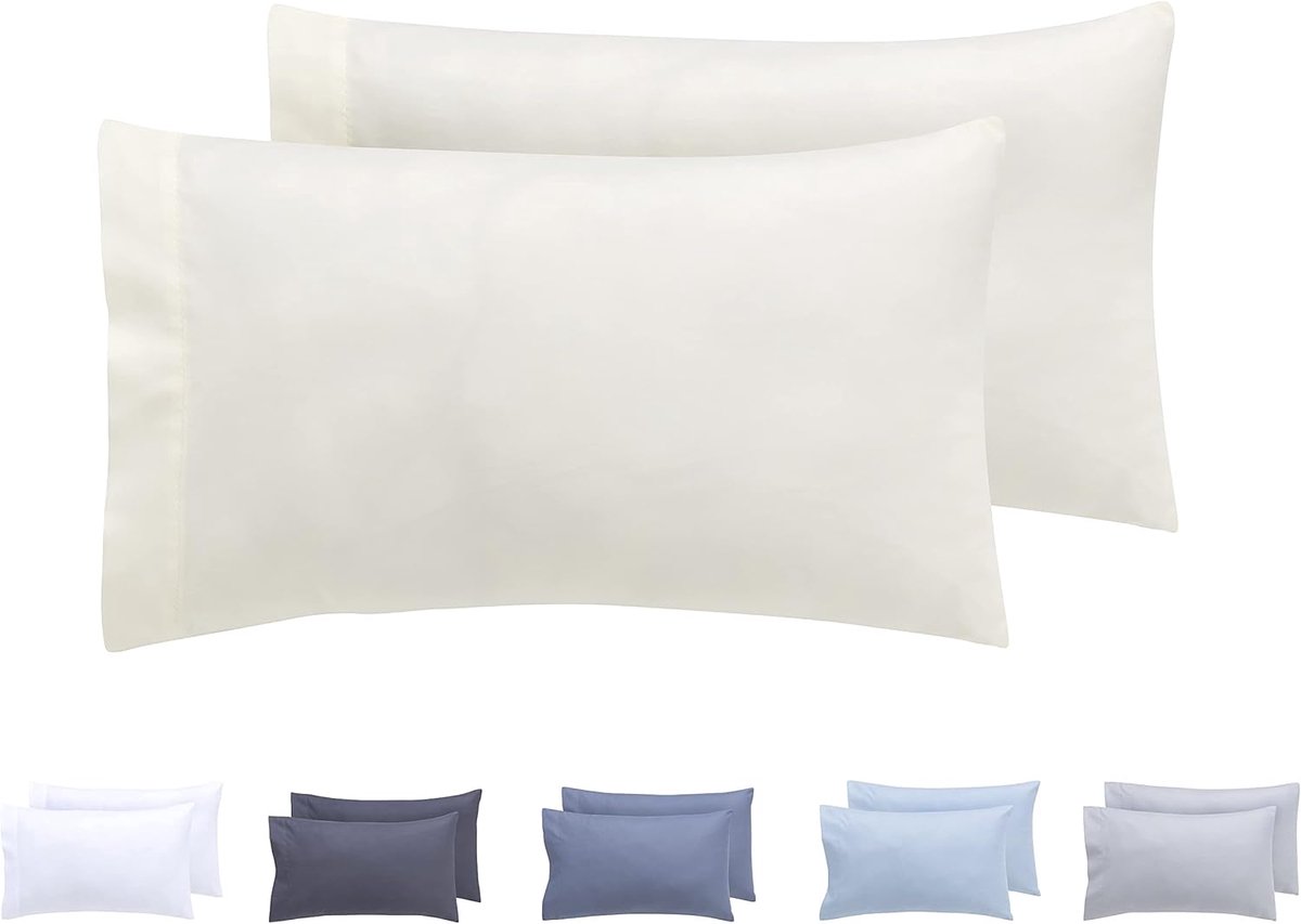 SnelShoppen - Set van 2 Hypoallergene Pillowcases 30x50 cm, Extra Zachte Beige Microfiber Kussenslopen voor Slapen, Feest, Camping, Kinderen