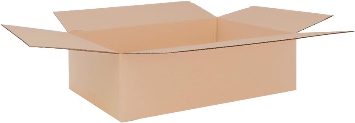 SnelShoppen - Vouwdozen 500 x 300 x 300 mm Bruin - 25 Stuks - Verzenddozen, Opslagdozen, Grote Dozen voor Huishoudelijke Items, Kleding, Speelgoed - S