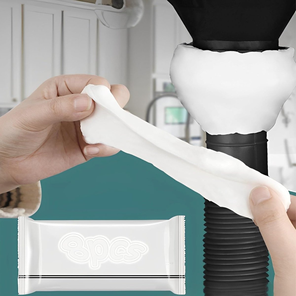 SnelShoppen - Set van 8 Waterdichte Sealants, Isolerende Sealing Emulsie, Snelle Reparatie voor Afvoerverbindingen, Gaten en Scheuren