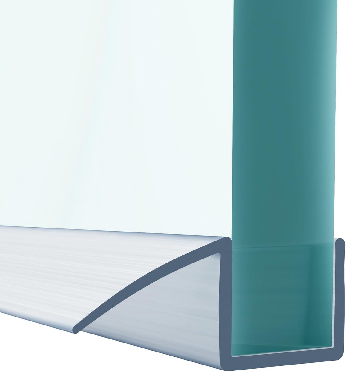 SnelShoppen - U-Vormige Douche Seal Transparant Waterdicht 200 cm voor Glazen Douchecabine - Perfecte Passende Rubber Dichtingen voor Badkamer