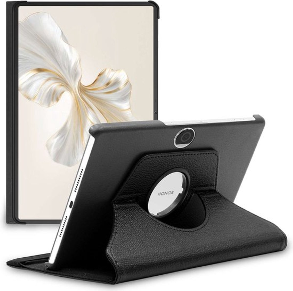 ebestStar - Hoes geschikt voor Honor Pad 9, Roterende Etui, Case, 360° Draaibaar hoesje, Zwart