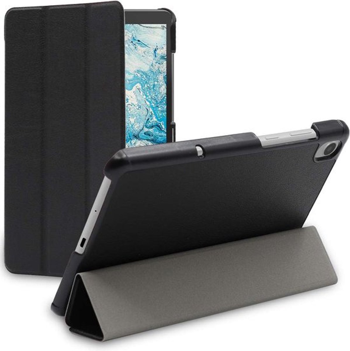 ebestStar - Hoes geschikt voor Lenovo Tab M8 2021 (3rd gen), M8 HD 2019, Slanke Design PU Lederen Etui, Automatische Slaap/Wake, SmartCase hoesje, Zwart