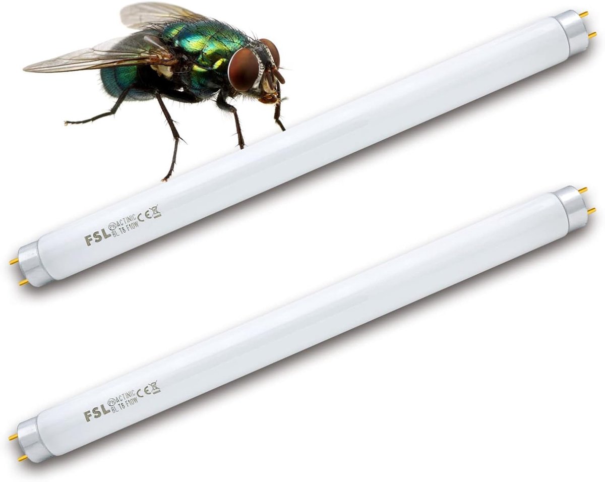 SnelShoppen - 2x FSL BL T8 F10W Vervanglampen - 33cm UV Buizen voor Insectenbestrijding - Energiebesparende Mosquito Killer Lampen voor Huis, Tuin, Ca