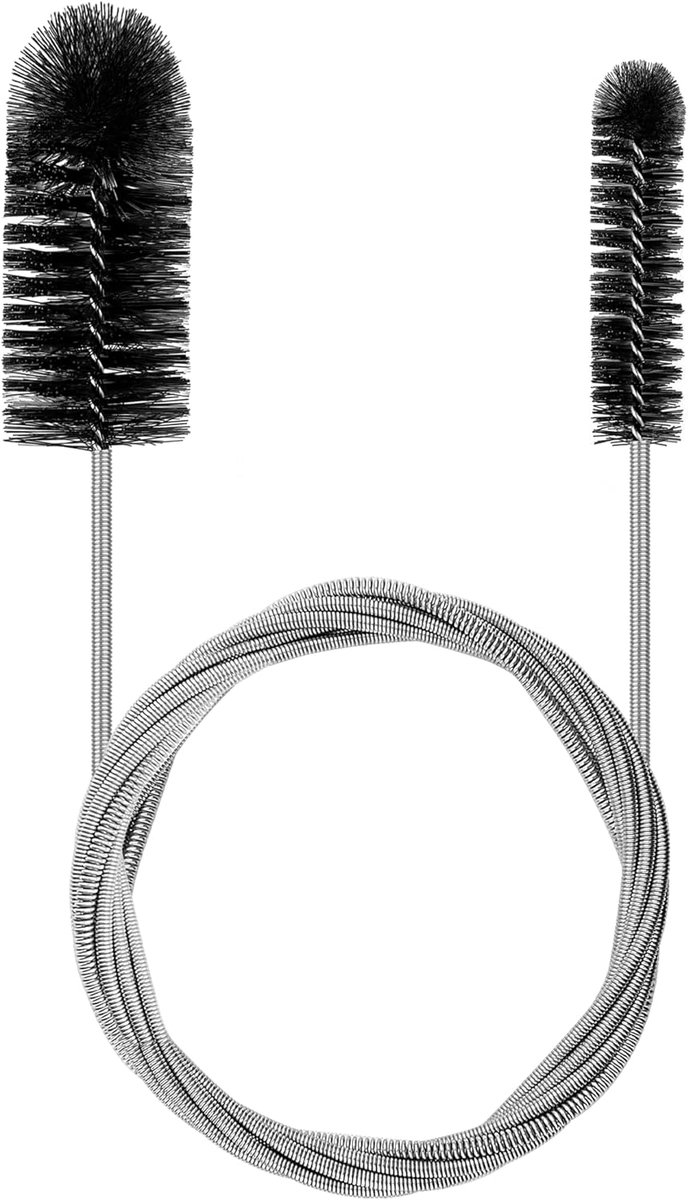 SnelShoppen - Cleaning Brush 200 cm - Flexibele Lange Borstel voor Afvoer, Koelkast, Aquarium, Wasmachine - Ideaal voor Moeilijk Bereikbare Pijpen