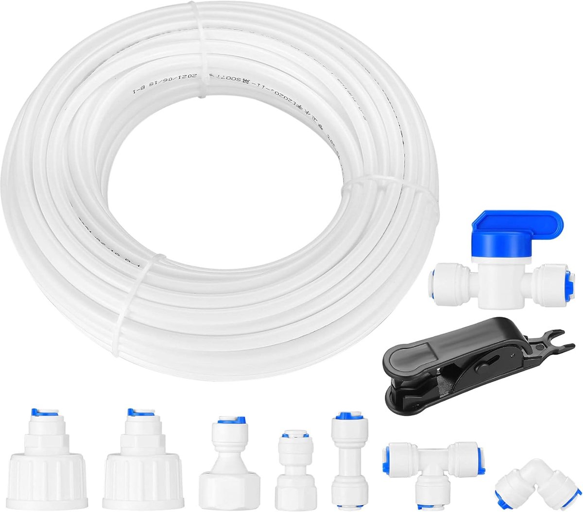 SnelShoppen - 20 m Water Supply Line - Universele Water Slang voor Koelkast, Fridge Hose, Waterfilter Aansluiting (1/4", 1/2", 3/4") - Duurzaam en Fle