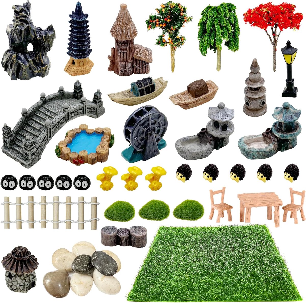 Miniatuur Tuindecoratie voor Feeëntuin en Landschapsbouw | Miniatuur Bomen en Accessoires