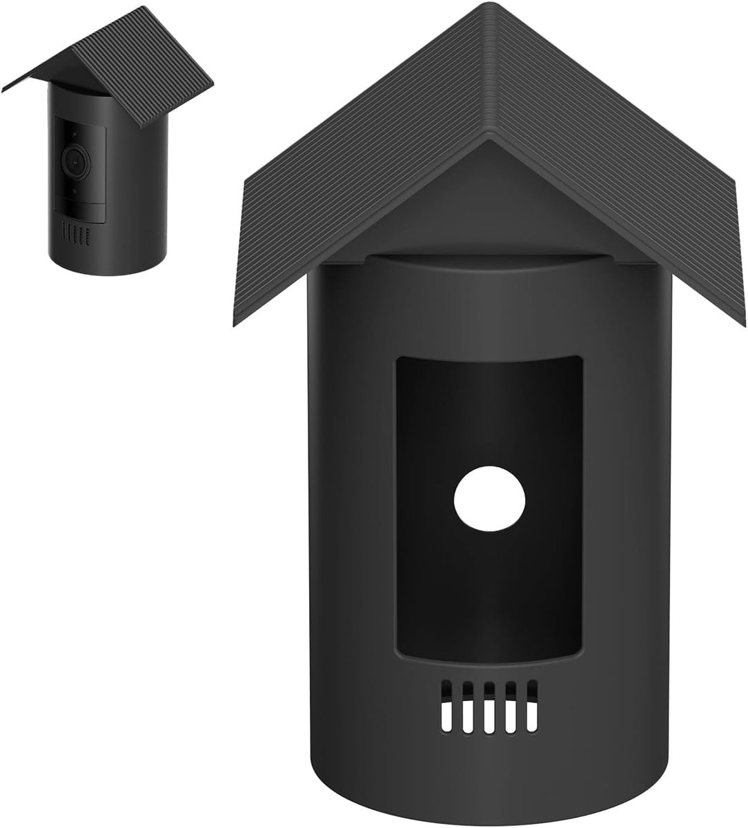 SnelShoppen - Siliconen hoes voor Ring Outdoor Cam Stick Up Cam - Weerbestendige beschermhoes met dakdesign, waterdichte siliconen hoes voor Plug-In O