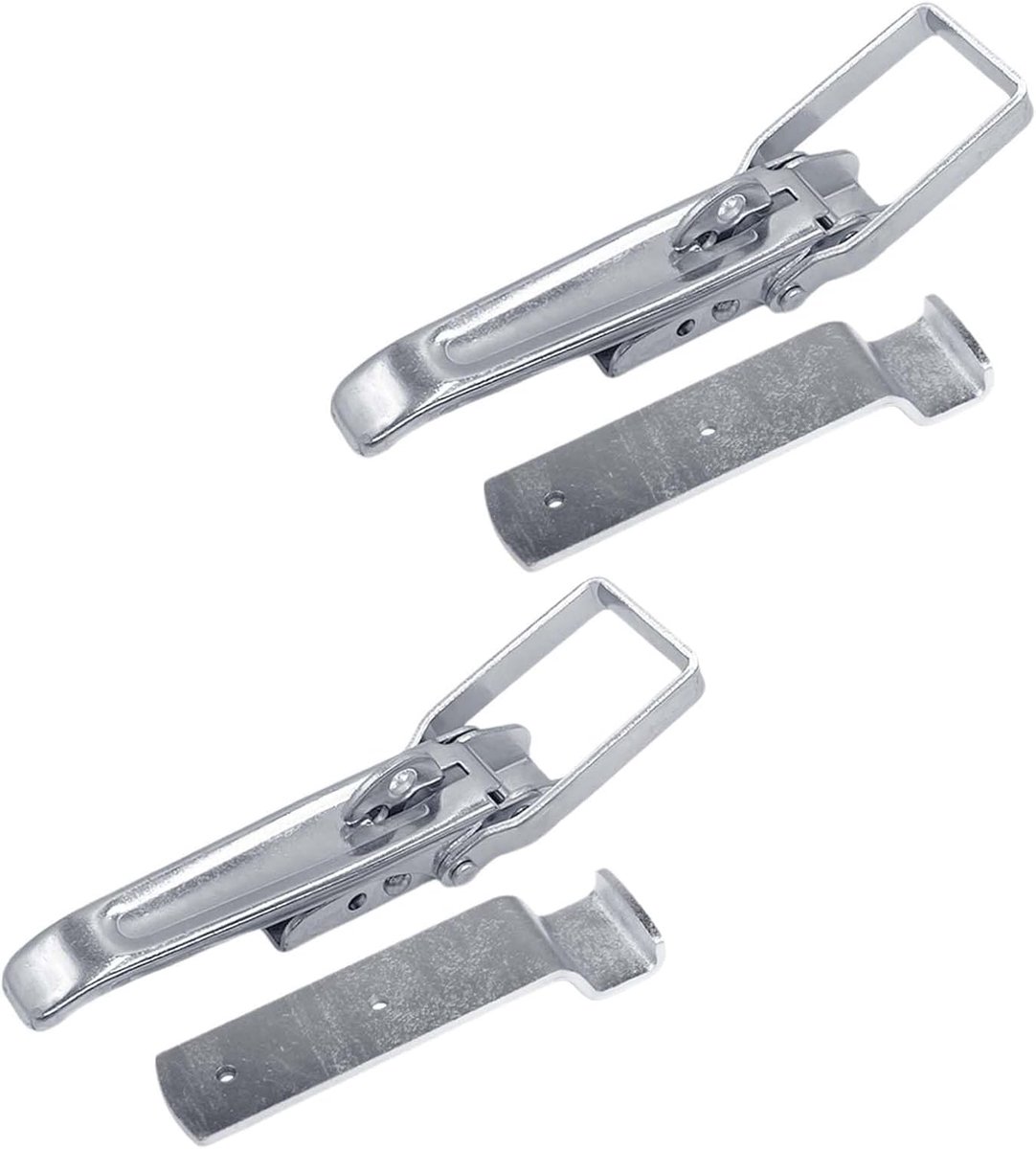 SnelShoppen - 2 Stuks Galvanized Bordwandverschluss 210mm Trailer Clasp Verstelbare Eccentrische Veiligheidsvergrendeling voor Auto's en Trailers