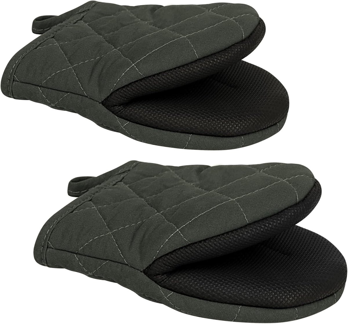 SnelShoppen - 500 °F Siliconen Ovenhandschoenen - Hittebestendig, Dubbel Laags, Rubber en Katoen, 12.5 cm x 6.8 cm, Keukenaccessoire voor Bakken en Ko