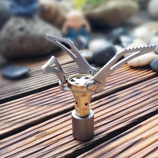 SnelShoppen - 55g Mini Camping Stove - Ultralichte Aluminium Campingkachel - Draagbare Propaan Gas Stove voor BBQ, Picknick en Koken - Ideaal voor Bui van Snelshoppen — afbeelding 5
