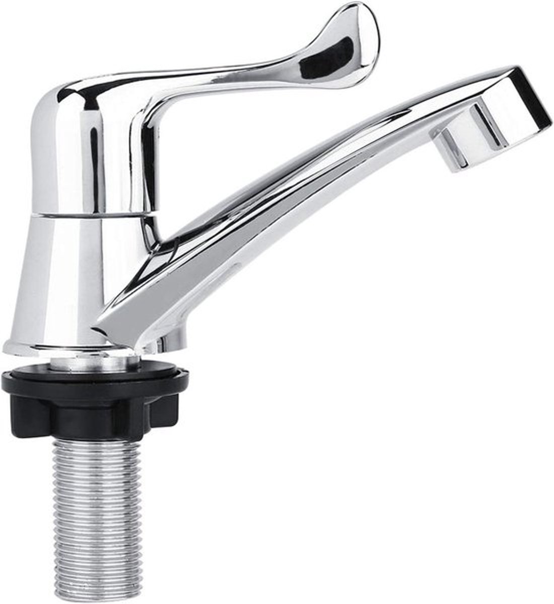 Enkele Koude Waterkraan voor Moderne Badkamer - RVS Kraan met Accessoires - Stijlvol Ontwerp - Eenvoudige Installatie