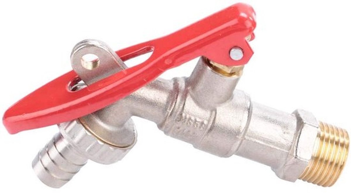 Kraan met vergrendeling - 1/2 Inch Draad - Messing - Waterbesparend - Tuin/Keuken - Corrosiebestendig - Eenvoudige installatie - Tuinkraan