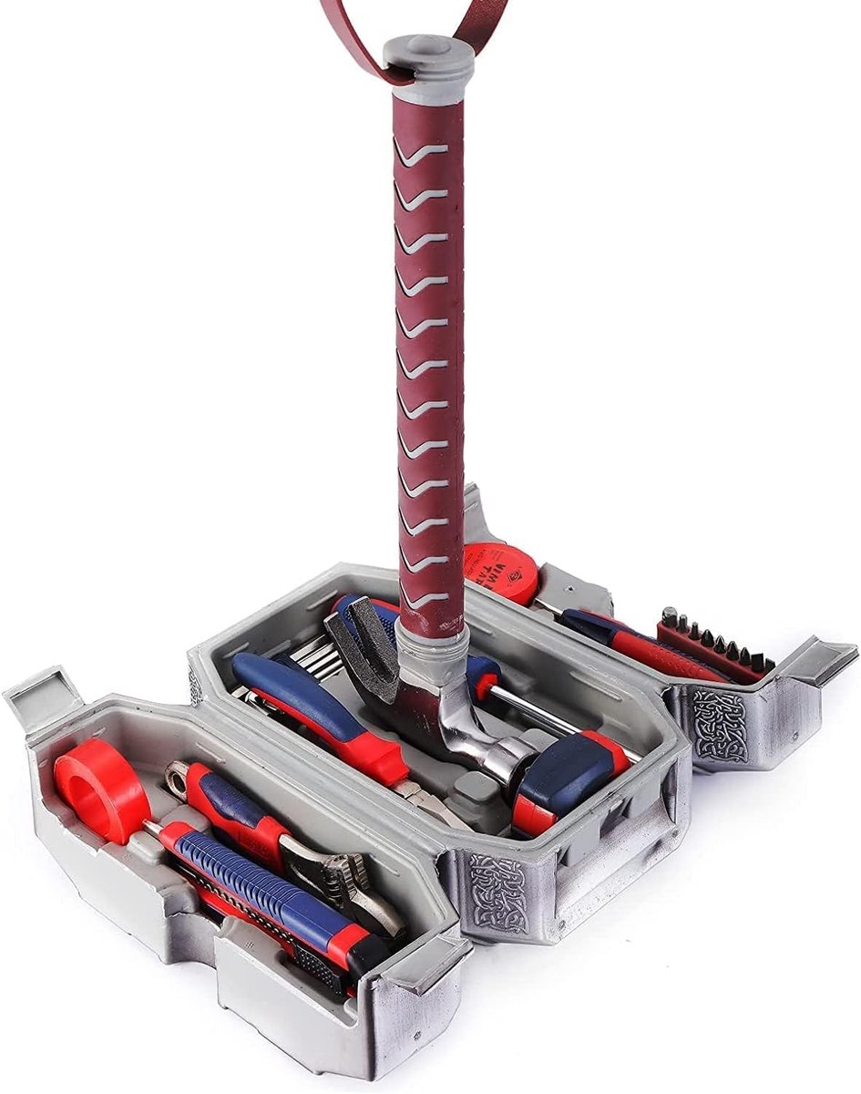 SnelShoppen - Hammer Tool Box - 28-delige Metalen Gereedschapsset voor DIY en Auto Reparatie | Perfect Cadeau voor Mannen en Klussers