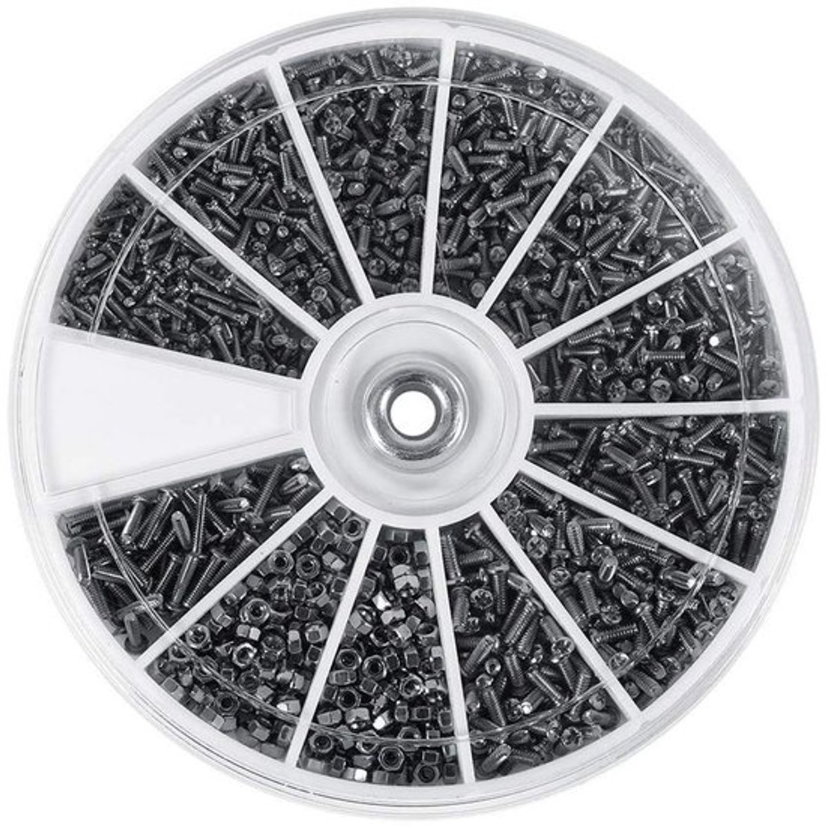 Kleine Combinatie van 600 Stuks Schroeven en Moeren M1.2 M1.4 M1.6 - Voor Thuis, Kantoor, Mechanische Industrie | Horlogeglas